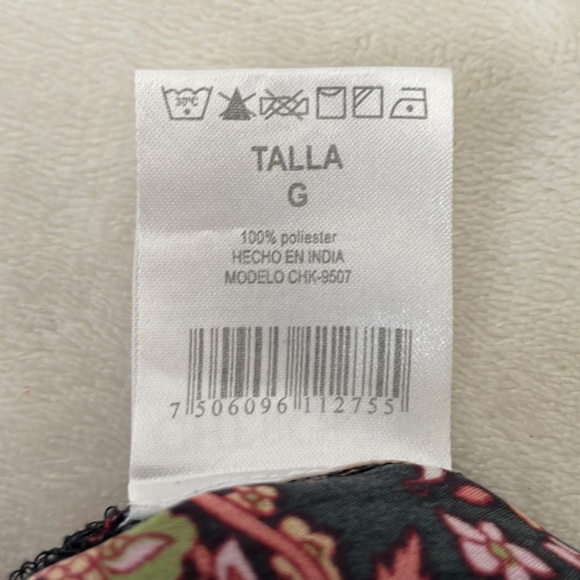 Cherokee floral Print Jumpsuit Sz M/L Black Multicolored - Picture 8 of 14